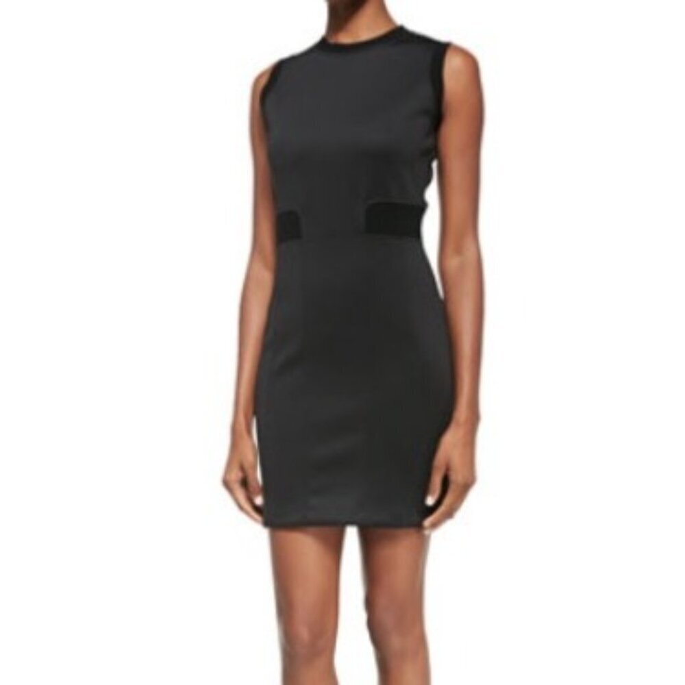 Red Valentino Size S Little Black Tech Mini Sheath Dress